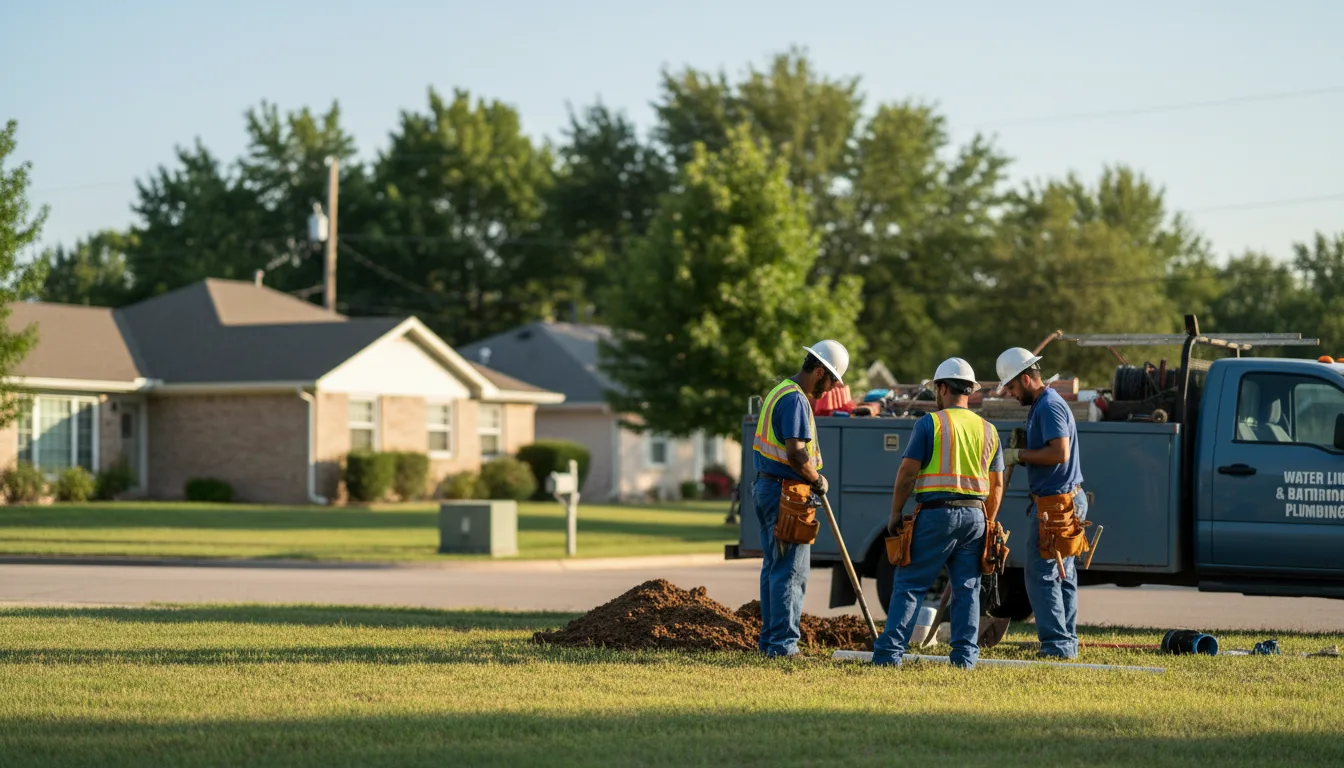 Residential water line and bathroom plumbing service in Brayton, IA